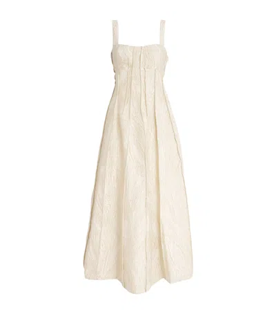Simkhai Jacquard Maya Midi Dress In Beige