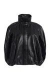 Simkhai Jada Leather Cape Jacket In Black