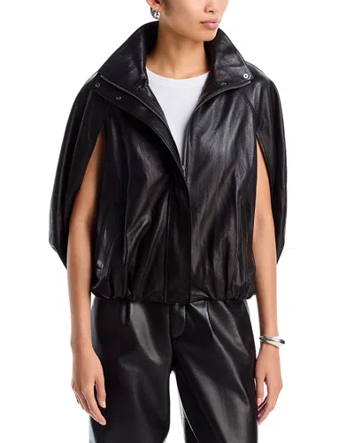 Simkhai Jada Leather Cape Jacket In Yellow