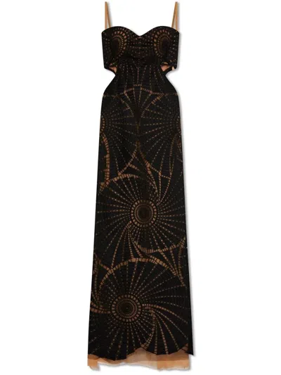 Simkhai Jamie Embroidered Dress In Black