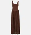 Simkhai Jamie Jersey Maxi Dress In Brown