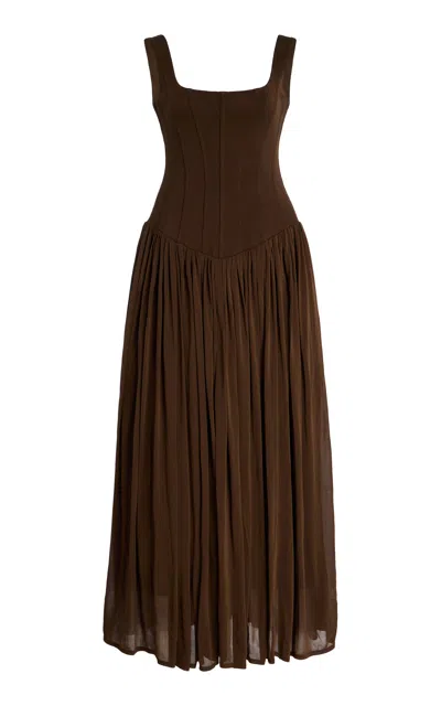 Simkhai Jamie Tank Midi Dress In Brown