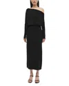 Simkhai Janese Off Shoulder Midi Dress Black In Black