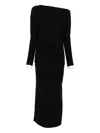 Simkhai Janese Off-shoulder Wool Midi Dress In Black