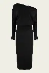 Simkhai Janese Off-shoulder Midi Dress In Black In Black