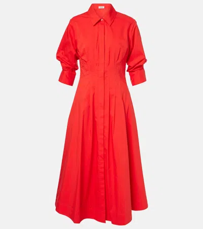 SIMKHAI JAZZ COTTON-BLEND MIDI DRESS