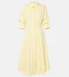 Simkhai Cotton-blend Jazz Midi Shirt Dress In Yellow