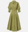 Simkhai Jazz Pintuck Midi Dress In Green