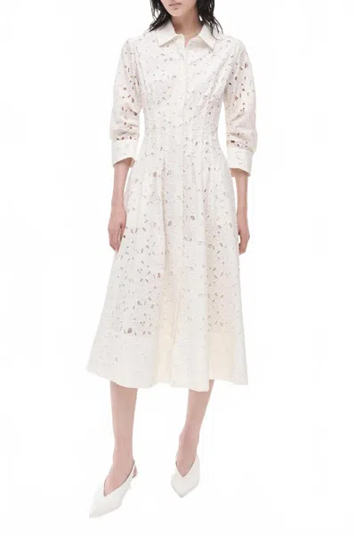 Simkhai Jazz Embroidered Midi Dress In White In Multi