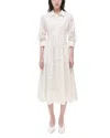 Simkhai Jazz Eyelet Midi Shirtdress In White