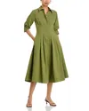 Simkhai Jazz Pintuck Midi Dress In Green