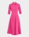 Simkhai Jazz Pintuck Midi Dress In Pink