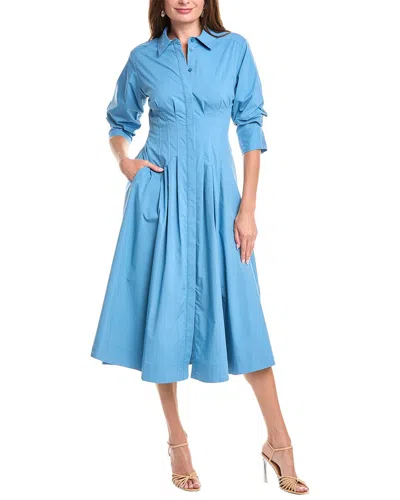 Simkhai Jazz Pintuck Midi Dress In Blue