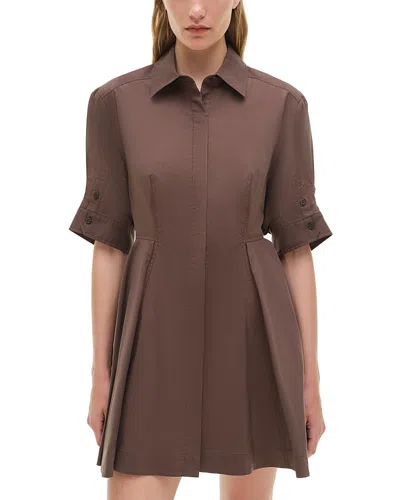 SIMKHAI JAZZIE ELBOW SLEEVE MINI SHIRT DRESS