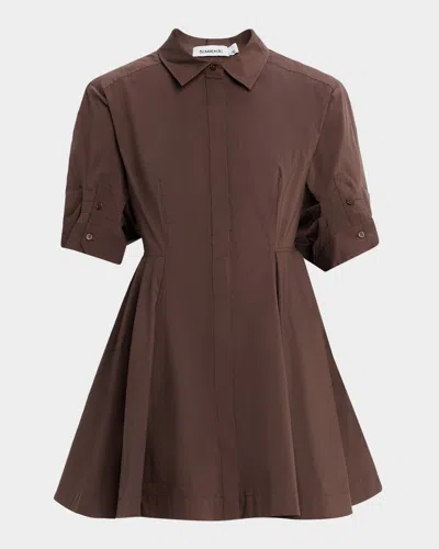 SIMKHAI JAZZIE SHORT-SLEEVE MINI SHIRTDRESS