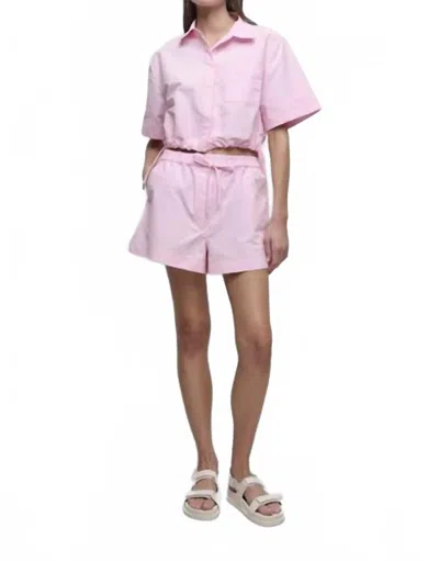 Simkhai Jenkins Cotton Drawstring Shorts In Daisy In Pink