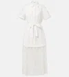 Simkhai Jenner Poplin And Lace Shirt Dress
