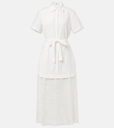Simkhai Jenner Poplin And Lace Shirt Dress