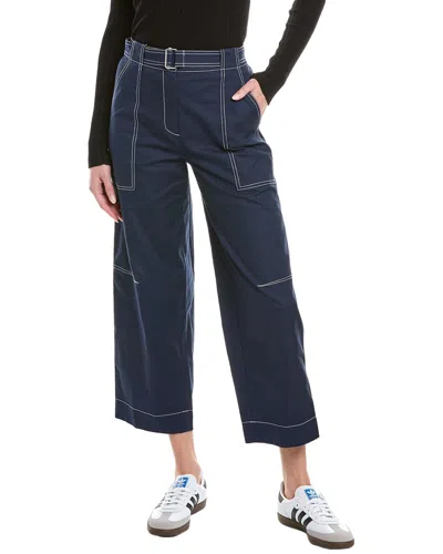 Simkhai Jenny Belted Crop Pant In Blue