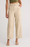 Simkhai Jenny Belted Cropped Pant In White