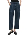 Simkhai Jenny High Rise Belted Cropped Jeans In Cielo In Cielo