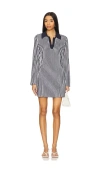 Simkhai Jessy Long Sleeve Tunic Dress Midnight Stripe In Midnight Stripe