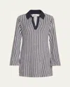 Simkhai Jessy Striped Tunic Dress In Midnight Stripe