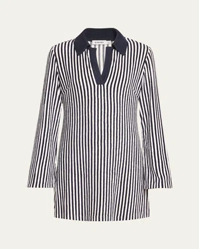 Simkhai Jessy Striped Tunic Dress In Midnight Stripe