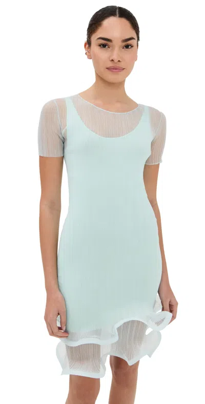 SIMKHAI JETT MINI DRESS SEAFOAM