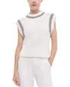 Simkhai Joanae Sleeveless Wool-cashmere Embellished Sweater In Ivory