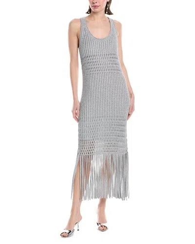 Simkhai Jocelyn Midi Dress In Silver
