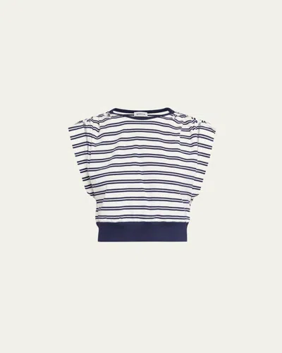 Simkhai Joie Cotton Jersey Top In Midnight Stripe In Multi