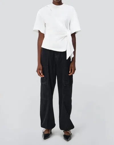 Simkhai Joline Wrap Tie T-shirt In Optic White