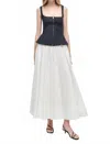 Simkhai Womens Black Multi Jolynn Scoop-neckline Woven Midi Dress In Black