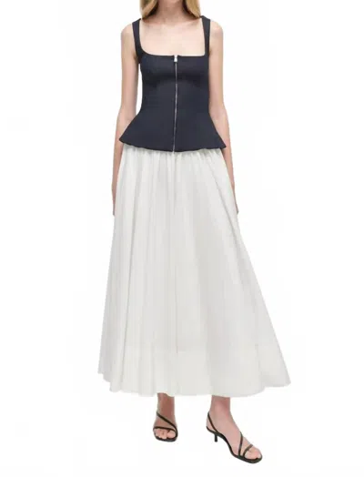 SIMKHAI JOLYNN COMBO MIDI DRESS IN BLACK MULTI