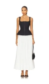 Simkhai Womens Black Multi Jolynn Scoop-neckline Woven Midi Dress In Black