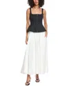 Simkhai Womens Black Multi Jolynn Scoop-neckline Woven Midi Dress In Black