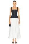 Simkhai Womens Black Multi Jolynn Scoop-neckline Woven Midi Dress In Black