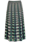 Simkhai Drue Openwork Midi Skirt In Blue
