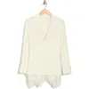 Simkhai Jonathan  Lace Trim Combo Crepe Basque Jacket In White