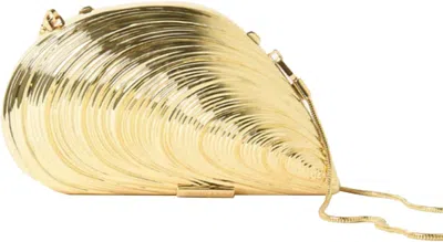 Simkhai Bridget Metal Oyster Shell Clutch In Non Definito