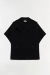 Simkhai Jones Wool Cape Jacket In Black In Black