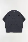 Simkhai Jones Wool Cape Jacket In Heather Grey In Gray