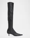 Simkhai Joni Stretch Leather Over-the-knee Boots In Black