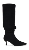 Simkhai Jordi Slouchy Suede Knee Boots In Black