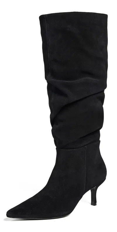 Simkhai Jordi Suede Slouch Boots Black
