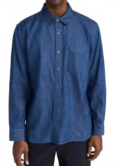 Simkhai Jose Classic Shirt In Laguna In Blue