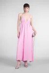Simkhai Josephine Dress Woman In Rose-pink Polyester In Rose-pink