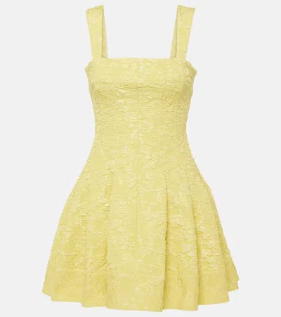Simkhai Jovie Jacquard Minidress In Yellow
