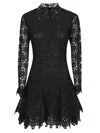 Simkhai Joy Lace Mock Neck Mini Dress In Black